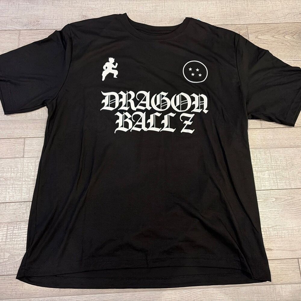New Licensed Dragon Ball Z Shirt Mens Sz XL Loose Fit Black Anime Saiyan 59 Goku